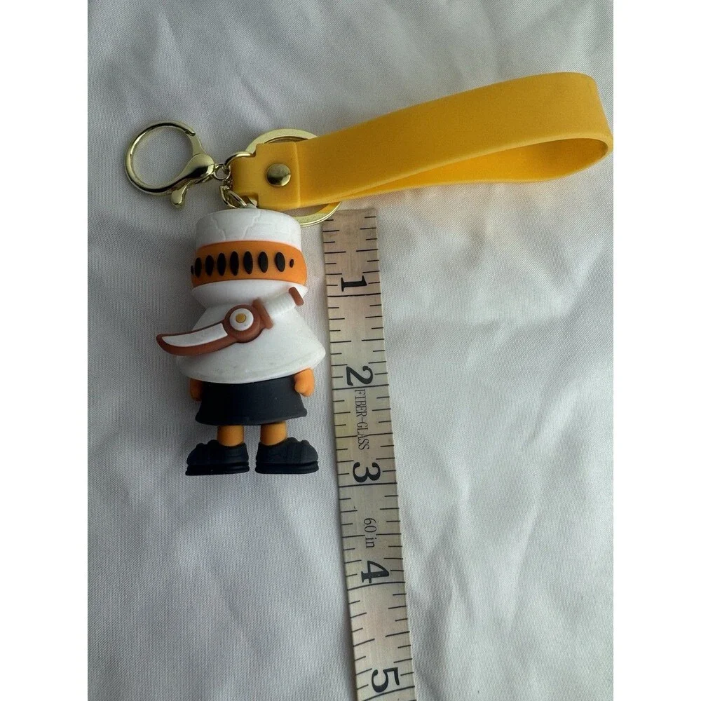Garfield 3D Character Keychain Yellow Strap Bag Charm Cute Cartoon